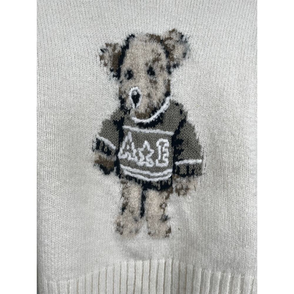 American Eagle Snow Stopper Sweater Cream Teddy Graphic Size XS Women’s - Picture 5 of 9